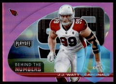 2021 Panini Playoff Behind the Numbers J.J. Watt Arizona Cardinals #BTN-JWT Pink